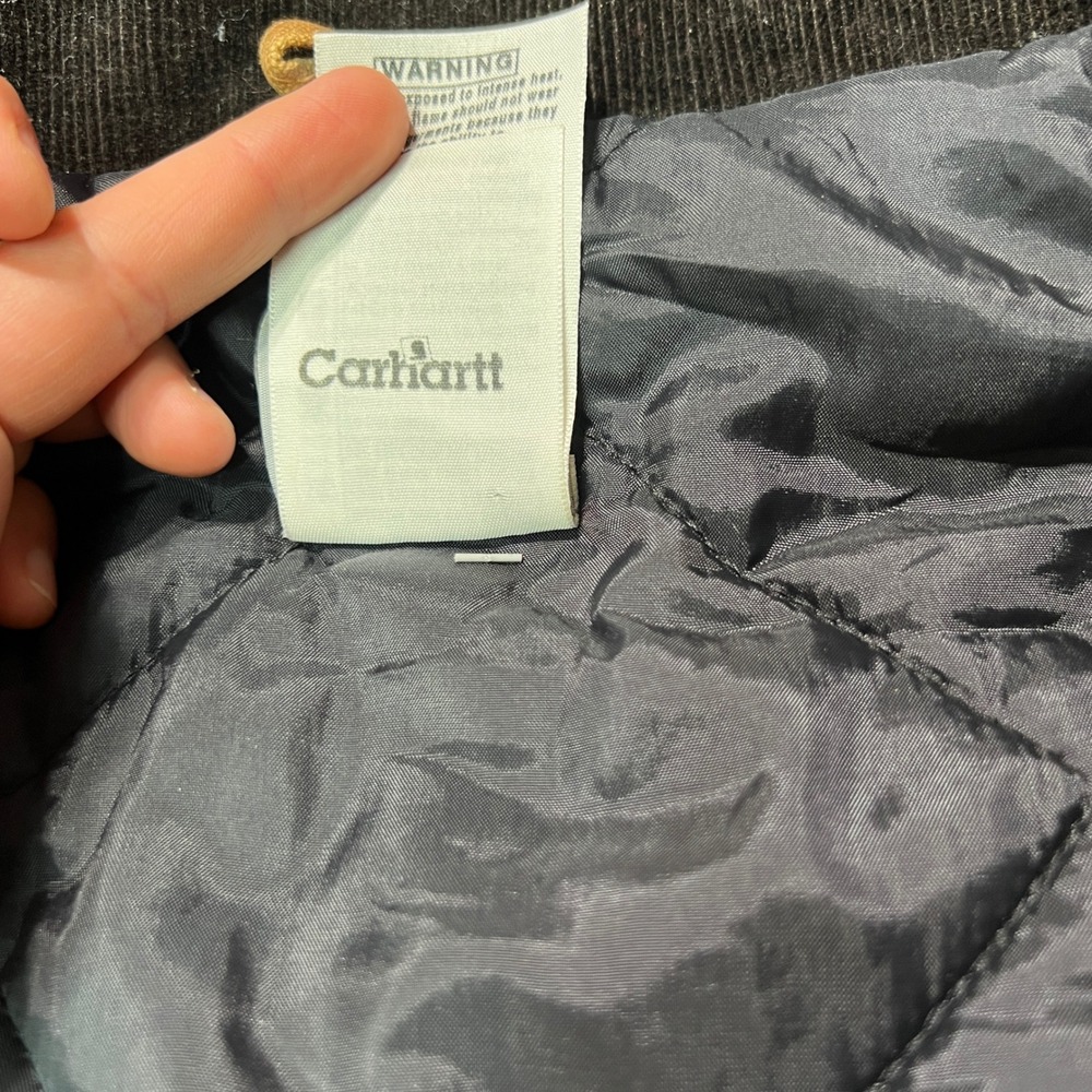 Carhartt Mens 2XL Brown Duck Chore Coat Jacket Quilted Lined Workwear - Picture 13 of 16